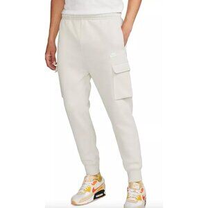 Nike Sportswear Club Fleece Cargo Pants Size Small Bone Sweatpants CD3129 072